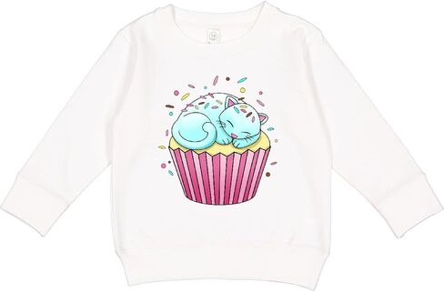 inktastic Kitty Cupcake- Cute Cat Toddler Sweatshirt in Kuwait