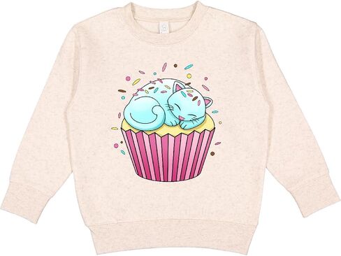 inktastic Kitty Cupcake- Cute Cat Toddler Sweatshirt in Kuwait