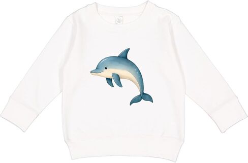 inktastic Cute Blue Dolphin Toddler Sweatshirt in Saudi Arabia