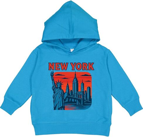 inktastic New York City Skyline with Statue Of Liberty and Toddler Hoodie in Kuwait
