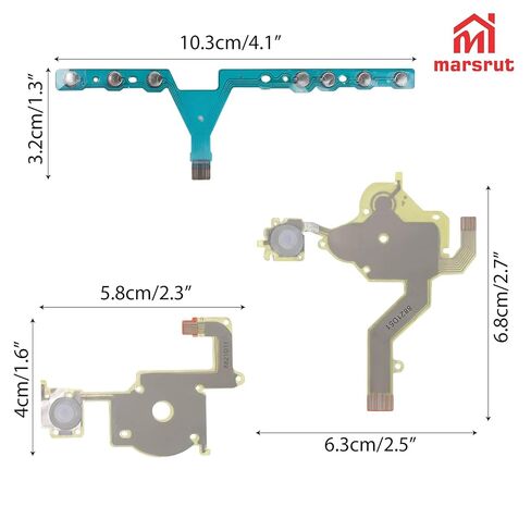 Replacement Flex Cable Parts Fits for PSP 3000 3001 3004 3006 3007 3008 300X Series, Right Left Buttons Flex Ribbon Full Cable Function Home Start Volume PCB Keypad Part, 3pcs/set, NEW in Saudi Arabia