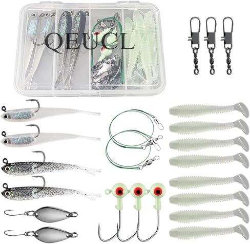 Bait Set, Fishing Lure Set, bass and Trout Fishing Gear Box Set, Including Hooks, Worms, Men's Fishing Gifts in Saudi Arabia