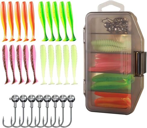 Bait Set, Fishing Lure Set, bass and Trout Fishing Gear Box Set, Including Hooks, Worms, Men's Fishing Gifts in Saudi Arabia