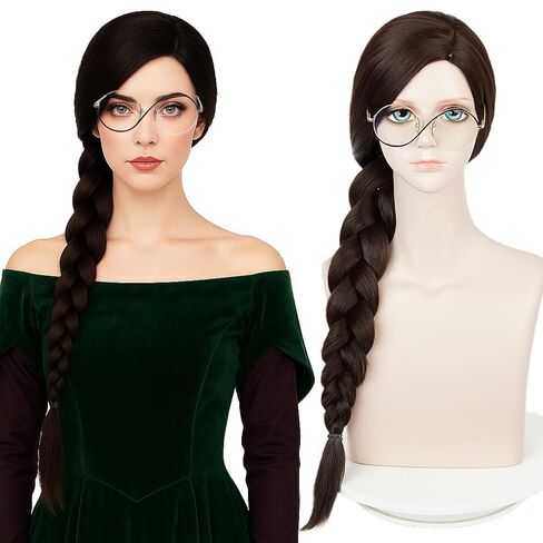 Probeauty بنات أطفال شعر مستعار جديلة حمراء مع القوس الأصفر طويل شعر مستعار مضفر لحزب أنيمي زي الهالوين مع غطاء شعر مستعار in Kuwait