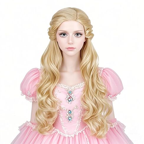 Probeauty بنات أطفال شعر مستعار جديلة حمراء مع القوس الأصفر طويل شعر مستعار مضفر لحزب أنيمي زي الهالوين مع غطاء شعر مستعار in Kuwait