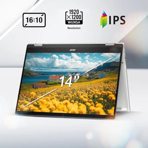 acer Chromebook Plus Spin 514 Laptop w Google AI Pro – 14" WUXGA 1920 x 1080 IPS Touch Display | MediaTek Ultra 910 CPU | 12GB LPDDR5X | 256GB UFS SSD | Wi-Fi 7 | Chrome OS CB514-5HN Platinum Silver in Kuwait