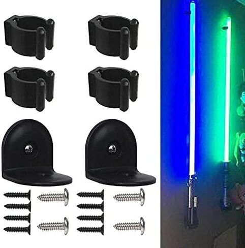 Lightsaber Wall Mount Display Stand Light Saber Holder Wall Rack Wall Mount Bracket, Ideal for use in commercial and residential environments - Hardware Included, (2 Set) in Saudi Arabia