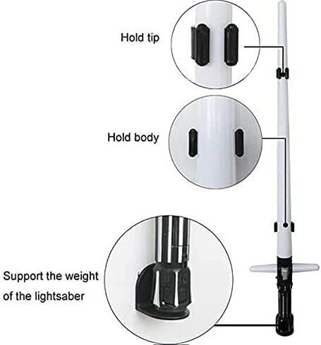 Lightsaber Wall Mount Display Stand Light Saber Holder Wall Rack Wall Mount Bracket, Ideal for use in commercial and residential environments - Hardware Included, (2 Set) in Saudi Arabia