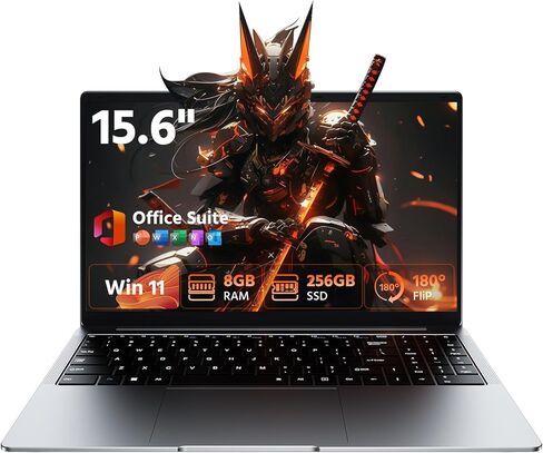 15.6" Laptop Computer, 8GB RAM 256GB SSD Celeron N4000(up to 2.6GHz) Laptop Win 11 Office Suite FHD IPS sRGB Notebook 2.4G&5G WiFi BT 4.2 HDMI USB 3.0 5000mAh Battery for Home Student Business in Kuwait