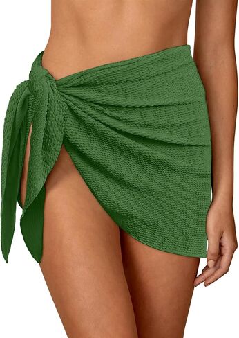 ANRABESS Sarong Wraps for Women 2026 Summer Short Swim Cover Up Skirt Bikini Tie Side Coverups Beach Vacation Swimwear in Saudi Arabia