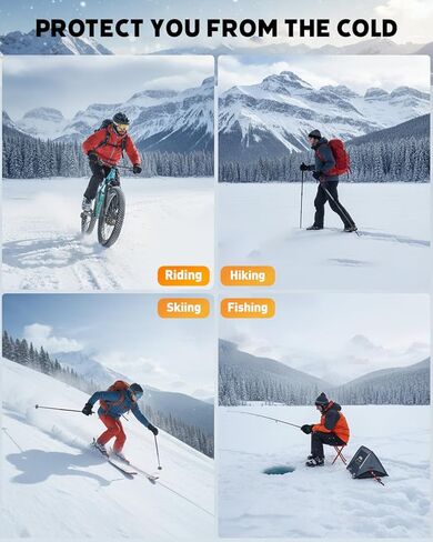 قفازات ساخنة للرجال والنساء، قفازات ساخنة ببطارية قابلة للشحن مع شاشة تعمل باللمس للصيد والتخييم والتزلج (كبير) in Kuwait