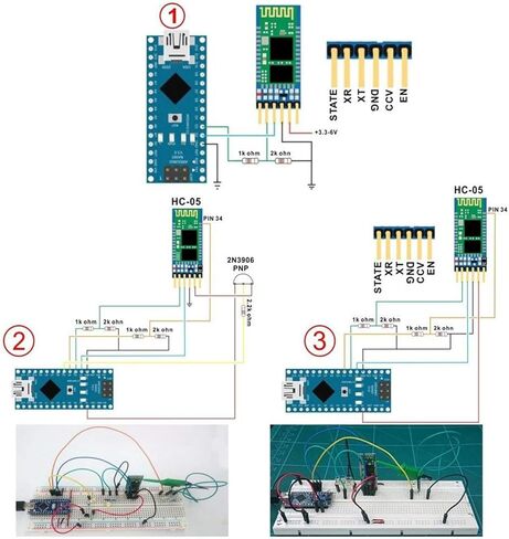2 Pack HC-05 Serial Data Communication Component - EDR 2.0 Logic Node, 6-Pin UART Interface Module Compatible with MCU & Embedded Projects in Kuwait