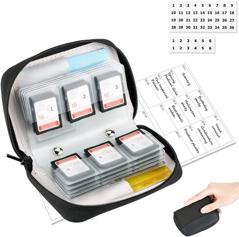KIWIFOTOS 28 Slots SD Card Holder Case + 42 Slots Coin Cell Battery Case for CR2032 CR2025 LR44 Shockproof CR2016 CR2320 CR2325 CR2330 CR2335 CR2354 CR2412 CR2430 CR2450 Button Battery Holder in Saudi Arabia