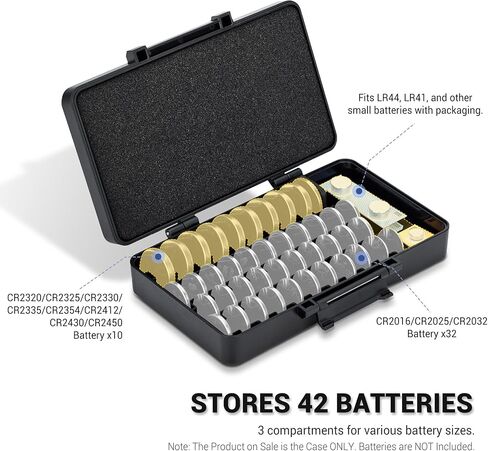 KIWIFOTOS 28 Slots SD Card Holder Case + 42 Slots Coin Cell Battery Case for CR2032 CR2025 LR44 Shockproof CR2016 CR2320 CR2325 CR2330 CR2335 CR2354 CR2412 CR2430 CR2450 Button Battery Holder in Saudi Arabia