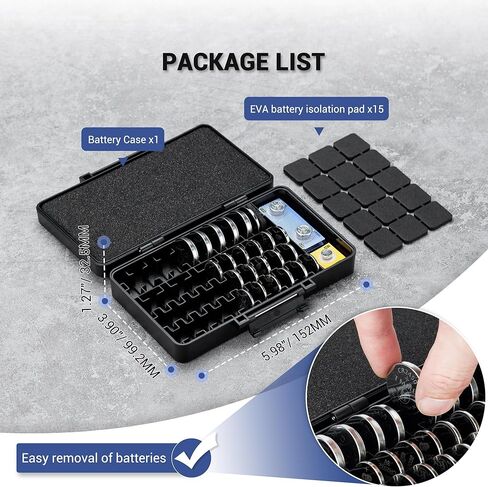 KIWIFOTOS 28 Slots SD Card Holder Case + 42 Slots Coin Cell Battery Case for CR2032 CR2025 LR44 Shockproof CR2016 CR2320 CR2325 CR2330 CR2335 CR2354 CR2412 CR2430 CR2450 Button Battery Holder in Saudi Arabia
