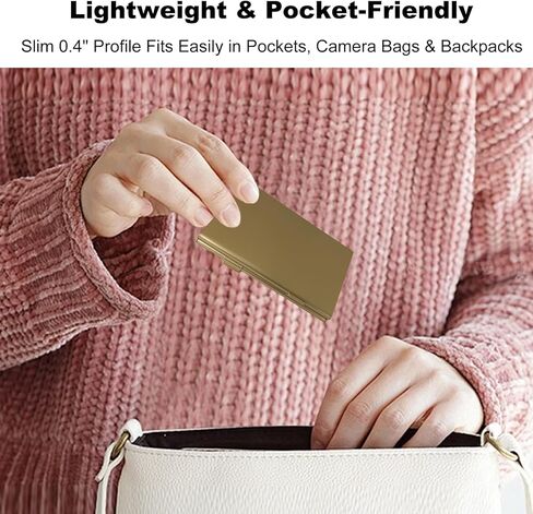 SD Card Holder Case Small Aluminum Memory Organizer Wallet for Photographers Storage Holders for 6 SD and 12 TF Cards Compact Double-Layer Case for Travel and Daily Use in Saudi Arabia
