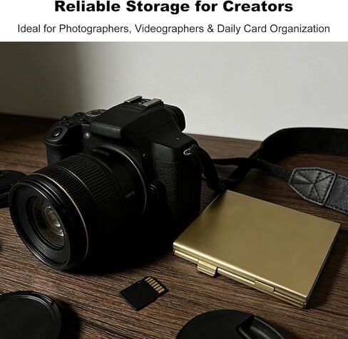 SD Card Holder Case Small Aluminum Memory Organizer Wallet for Photographers Storage Holders for 6 SD and 12 TF Cards Compact Double-Layer Case for Travel and Daily Use in Saudi Arabia