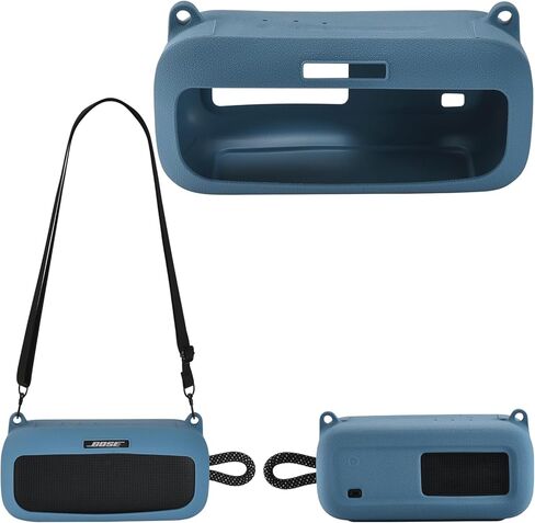 Silicone Case Compatible with Bose SoundLink Plus Portable Bluetooth Speaker, Protective Cover for Bose SoundLink Plus Speaker Accessories (Black) in Saudi Arabia