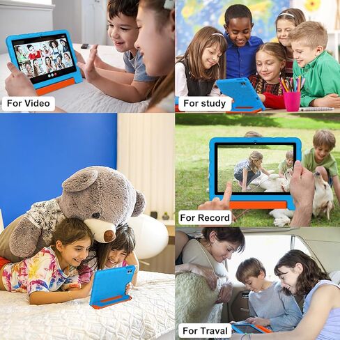 2025 Kids Tablet 10 inch Android 15 Tablets for Kid Octa-Core, 30GB+64GB (TF 1TB), Toddler Tablet with Shockproof Case, 5G WiFi, Parental Control, Widevine L1, Gemini AI, Split Screen, BT5.0-Blue in Saudi Arabia