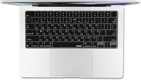 XSKN العبرية الولايات المتحدة الإصدار سيليكون غطاء لوحة المفاتيح الجلد ل 2022-2024 MacBook Pro 14.2 "16.2" MacBook Air 13.6 "15.3" و Touch ID A2442 A2779 A2918 A2992 A2485 A2780 A2991 A2681 A3113 A2941 A3114 in Kuwait