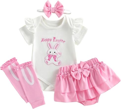 Newborn Baby Girl Carnival Outfit Newborn Long Sleeve Romper Skirt 4Pcs Set Carnival Baby Winter Spring Clothes in Kuwait