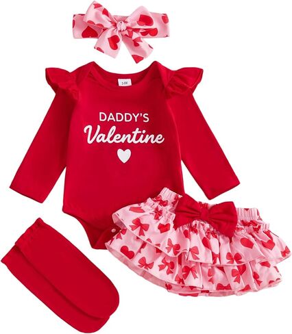 Newborn Baby Girl Carnival Outfit Newborn Long Sleeve Romper Skirt 4Pcs Set Carnival Baby Winter Spring Clothes in Kuwait