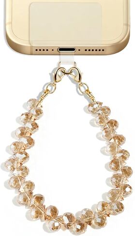Lostars Handmade Gemstone Beaded Phone Wrist Strap with Tether Tab – Detachable Hands-Free Bracelet for iPhone/Samsung in Saudi Arabia