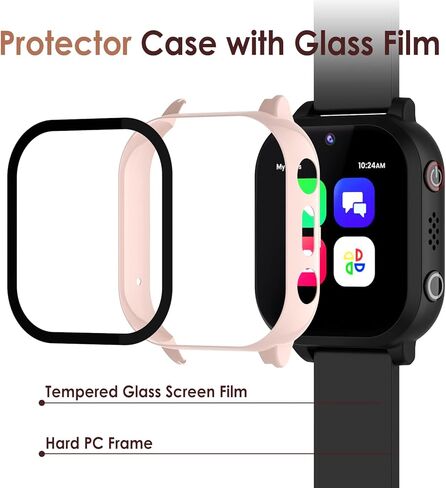 Simpeak 5-Pack Screen Protector Case Compatible with Cosmo JrTrack 4/3, Hard PC Tempered Glass Bumper Case Cover Compatible with Cosmo JrTrack 4 3, Clear/White/Black/Pink/Blue in Saudi Arabia
