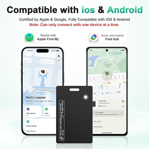 جهاز تعقب المحفظة ذو النظام المزدوج الجديد لعام 2026 (كل من iOS وAndroid) IP68 Bluetooth Smart Finder Card GPS Tracker للحقائب وجواز السفر يعمل مع Apple Find My (معتمد من Apple MFi) وGoogle Find My Device in Kuwait