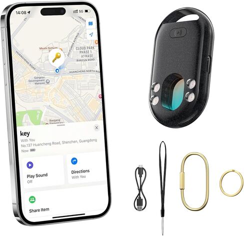 TECKNET 3-in-1 Air Tracker Tag 4-Pack (iOS فقط)، جهاز تعقب بلوتوث ذكي قابل لإعادة الشحن، إنذار 100 ديسيبل واكتشاف الكاميرا المخفية، متوافق مع Apple Find My، مكتشف العناصر للمفاتيح والأمتعة والمحفظة والحيوانات الأليفة in Kuwait