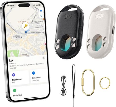 TECKNET 3-in-1 Air Tracker Tag 4-Pack (iOS فقط)، جهاز تعقب بلوتوث ذكي قابل لإعادة الشحن، إنذار 100 ديسيبل واكتشاف الكاميرا المخفية، متوافق مع Apple Find My، مكتشف العناصر للمفاتيح والأمتعة والمحفظة والحيوانات الأليفة in Kuwait