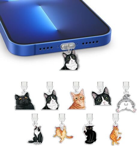 مجموعة FINCIBO مكونة من 9 قطع من سدادات الغبار المتوافقة مع منفذ شحن من النوع C، وملحقات سدادات الغبار USB-C للهواتف المحمولة والأجهزة اللوحية والقارئ الإلكتروني وقراء محبي الكتب والنساء والرجال in Kuwait