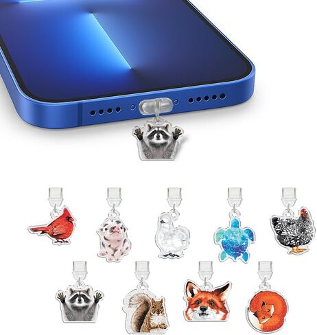 مجموعة FINCIBO مكونة من 9 قطع من سدادات الغبار المتوافقة مع منفذ شحن من النوع C، وملحقات سدادات الغبار USB-C للهواتف المحمولة والأجهزة اللوحية والقارئ الإلكتروني وقراء محبي الكتب والنساء والرجال in Saudi Arabia