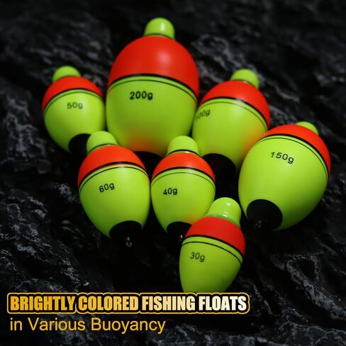 Light-Up EVA Slip Bobbers, Lighted Foam Bobbers Green & Red LED Lights Fishing Floats for Night Fishing with Cell Battery Included in Saudi Arabia