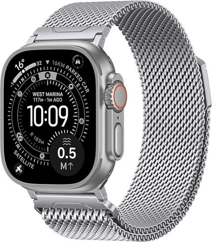 SNBLK Magnetic Metal Bands Compatible with Apple Watch Ultra 3 2 Band for Men 49mm 46mm 45mm 44mm 42mm 41mm 40mm 38mm, Stainless Steel Milanese Strap for iWatch SE Series 11 10 9 8 7 6 5 4, Black in Saudi Arabia