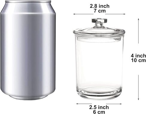 Youngever 2 Pack 8 Ounce Clear Qtip Holders, Plastic Apothecary Jars, Cotton Swab Holders, Bathroom Vanity Organizers in Saudi Arabia