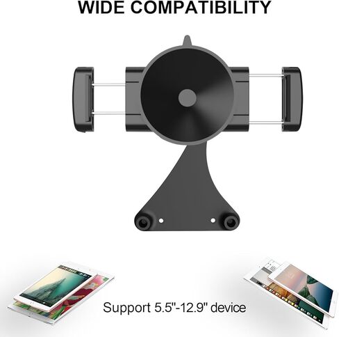 iPad Suction Mount for Tablet Glass Holder for iPad Mirror Mount for Tablet Suction Holder for Pad Glass Stand for iPAD Mirror Stand Pad for Makeup, Yoga, Gym, Kitchen, Tub, Fit 5.5"-12.9" (Dark) in Saudi Arabia