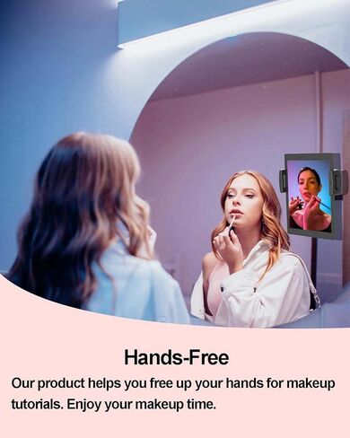 iPad Suction Mount for Tablet Glass Holder for iPad Mirror Mount for Tablet Suction Holder for Pad Glass Stand for iPAD Mirror Stand Pad for Makeup, Yoga, Gym, Kitchen, Tub, Fit 5.5"-12.9" (Dark) in Saudi Arabia