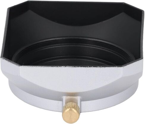 Square Lens Hood, 43mm Aluminum Alloy Matte Finish Interior for Blocking Light with 49mm Front Cover Size, for Cameras in Saudi Arabia