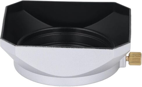 Square Lens Hood, 43mm Aluminum Alloy Matte Finish Interior for Blocking Light with 49mm Front Cover Size, for Cameras in Saudi Arabia