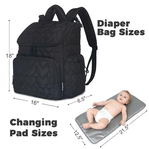 Baby Diaper Bag Backpack, Multifunction Baby Bag for Mom Dad, Large Capacity Diaper Backpack with Changing Pad Stylish Pañaleras para Bebe Stroller Straps, Newborn Baby Essentials Must Haves for Women in Saudi Arabia