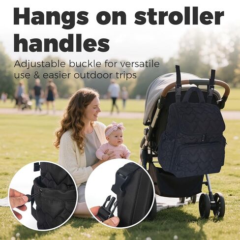 Baby Diaper Bag Backpack, Multifunction Baby Bag for Mom Dad, Large Capacity Diaper Backpack with Changing Pad Stylish Pañaleras para Bebe Stroller Straps, Newborn Baby Essentials Must Haves for Women in Saudi Arabia