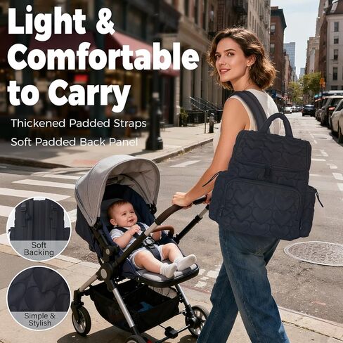 Baby Diaper Bag Backpack, Multifunction Baby Bag for Mom Dad, Large Capacity Diaper Backpack with Changing Pad Stylish Pañaleras para Bebe Stroller Straps, Newborn Baby Essentials Must Haves for Women in Saudi Arabia
