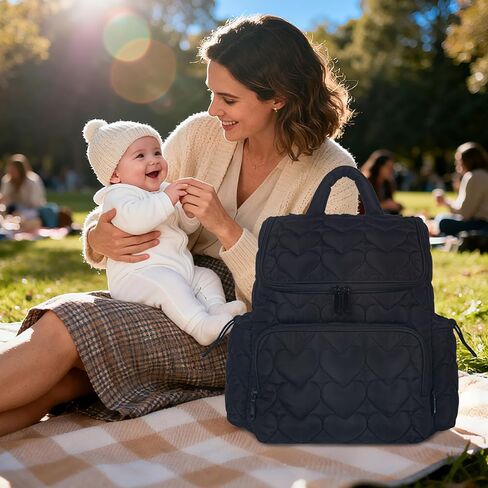 Baby Diaper Bag Backpack, Multifunction Baby Bag for Mom Dad, Large Capacity Diaper Backpack with Changing Pad Stylish Pañaleras para Bebe Stroller Straps, Newborn Baby Essentials Must Haves for Women in Saudi Arabia