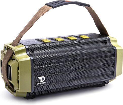 مكبر صوت بلوتوث Dreamwave Tremor III خارجي، 100 وات 107 ديسيبل بصوت عالٍ، صوت هاي فاي، صوت جهير عميق، ستيريو عالٍ، IP66 مقاوم للماء والصدمات، لاسلكي محمول، مثالي للتخييم، الفناء الخلفي (أخضر جيشي) in Kuwait
