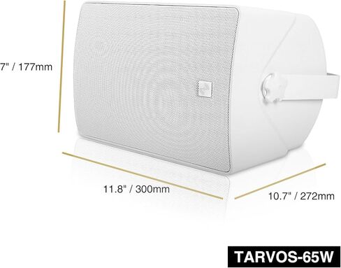 Sound Town Pair of 8" Weather-Resistant Surface-Mount Speaker, Indoor/Outdoor, 70V/100V/8ohm, for Home & Commercial Installation, White (TARVOS-8W-PAIR) in Saudi Arabia