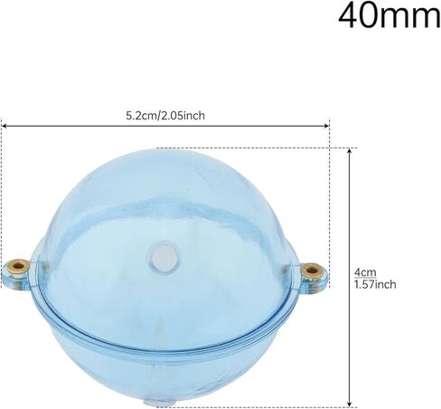 OriGlam 5pcs Fishing Slip Cast Spin Floats, Spin Float Fishing Bobbers, Fillable Plastic Water Balls Bubble Bobber for Topwater Angling (1.57 inch) in Saudi Arabia