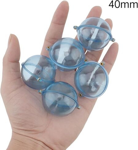 OriGlam 5pcs Fishing Slip Cast Spin Floats, Spin Float Fishing Bobbers, Fillable Plastic Water Balls Bubble Bobber for Topwater Angling (1.57 inch) in Saudi Arabia