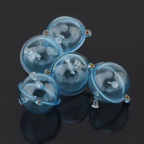 OriGlam 5pcs Fishing Slip Cast Spin Floats, Spin Float Fishing Bobbers, Fillable Plastic Water Balls Bubble Bobber for Topwater Angling (1.57 inch) in Saudi Arabia