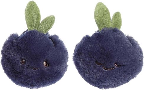 Ebba™ Adorable Precious Produce™ مجموعة خشخيشة وخشخشة التوت الأزرق للأطفال المحشوة - تصميم مشرق وملون - متعة تفاعلية - أزرق 4 بوصات in Saudi Arabia